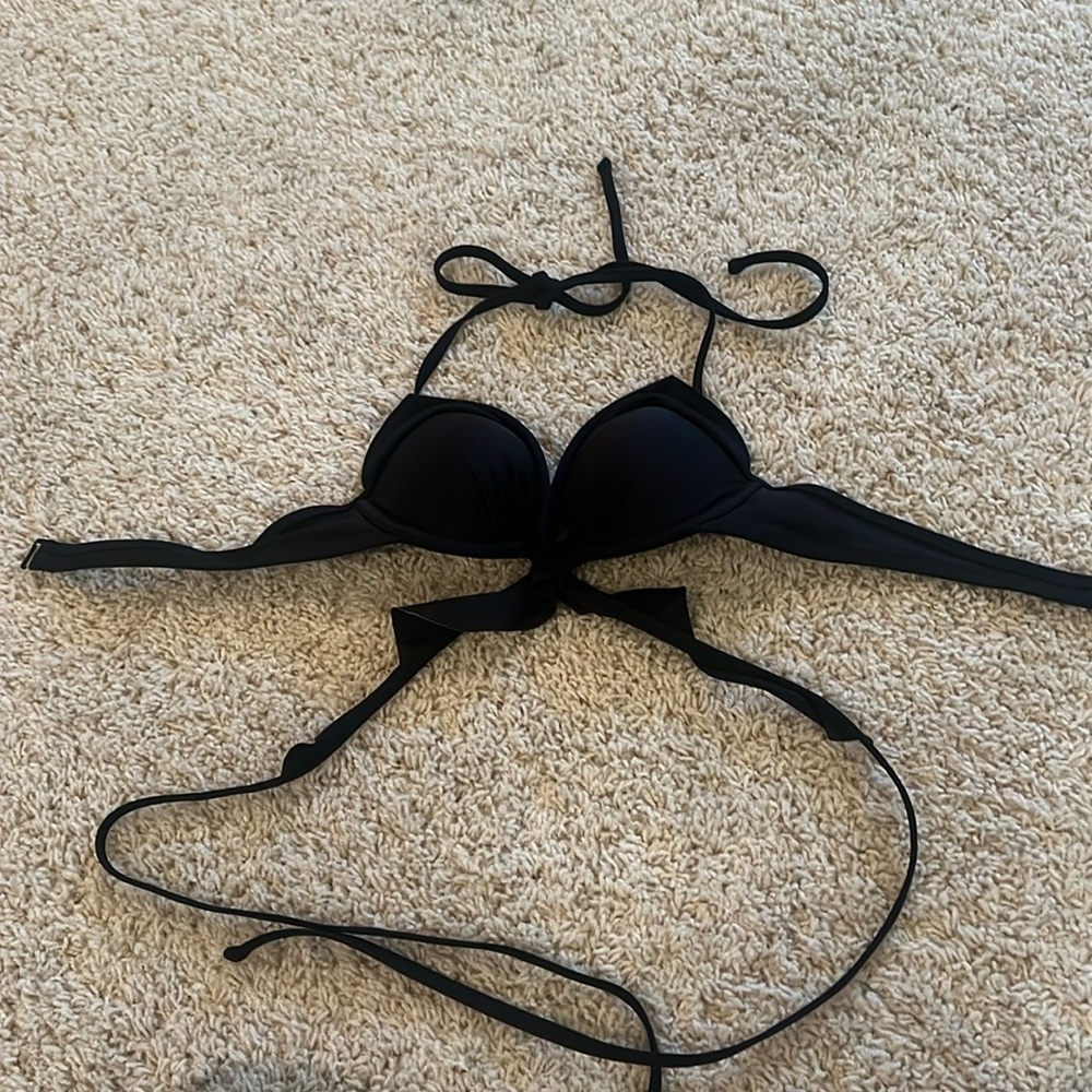 Aerie black push-up  bikini top